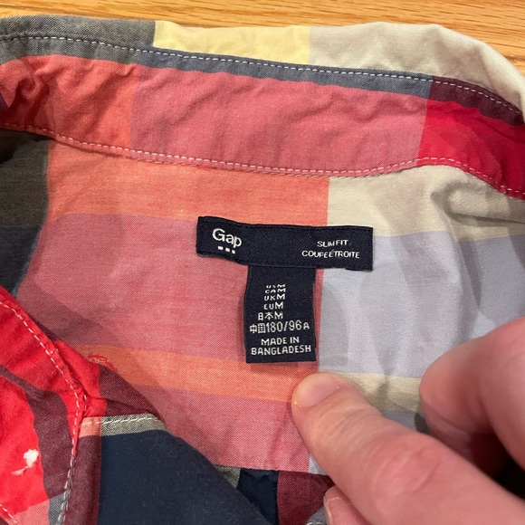Gap Mens plaid shirt Medium - Picture 2 of 2